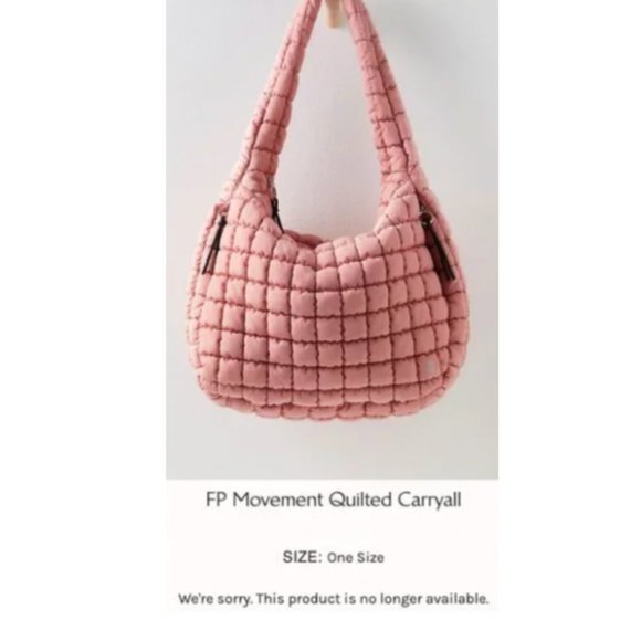 Free People Movement Quilted Carryall Ballet Slipper Light Pink - New With Tags - Picture 10 of 13